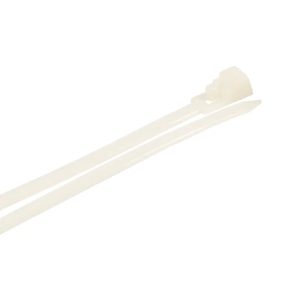 Cable Ties, 11 In Natural Releasable Standard Duty, 100-Pack 1