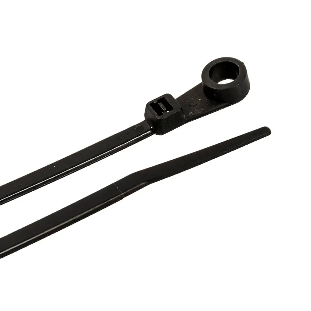 Cable Ties, 6-1/2 In Black Light-Duty Screw Mounts, 100-Pack 1