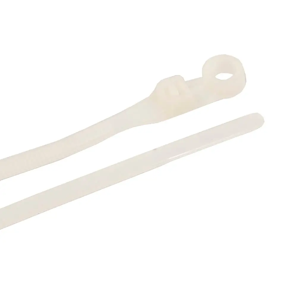 Cable Ties, 8 In Natural Standard Duty Screw Mounts, 25-Pack 1
