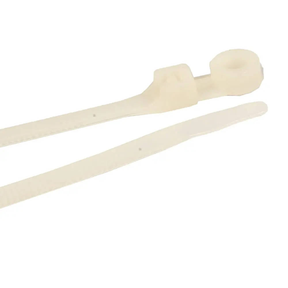 Cable Ties, 15 In Natural Standard Duty Screw Mounts, 100-Pack 1