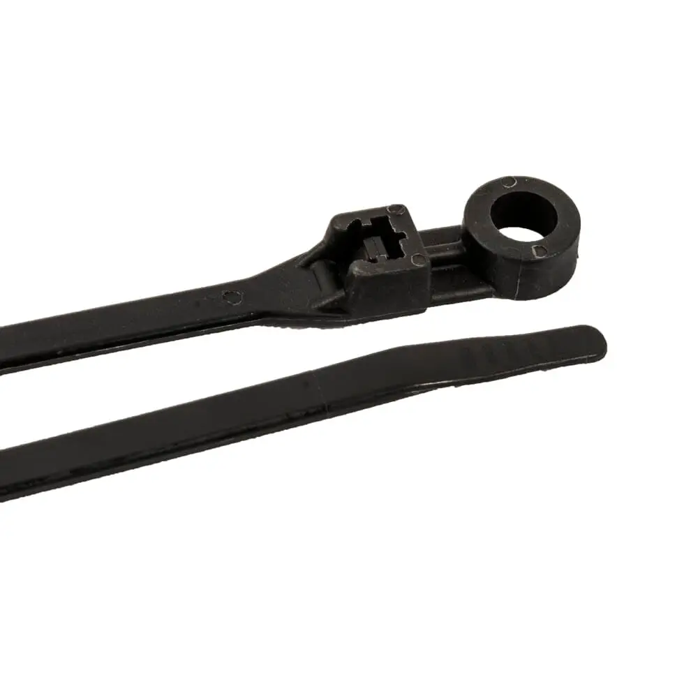 Cable Ties, 15 In Black Standard Duty Screw Mounts, 100-Pack 1
