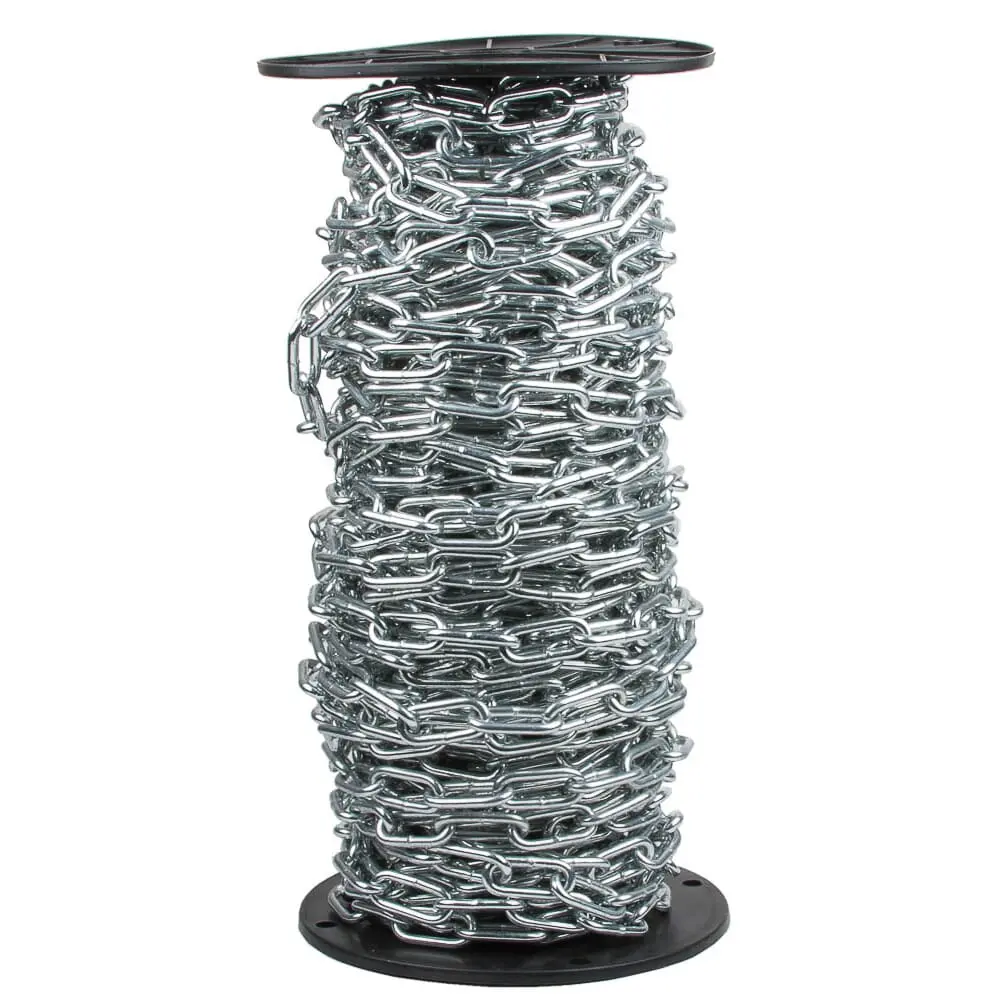 Straight Link Coil Chain, Zinc-Plated, Number 2/0 X 125Ft 1