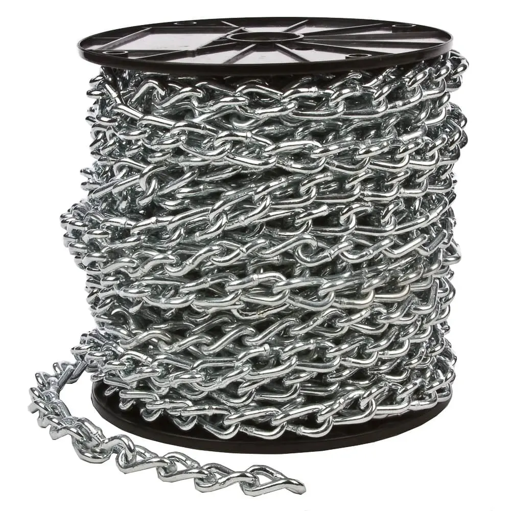Twist Link Machine Chain, Zinc-Plated, Number 2/0 X 100Ft 1