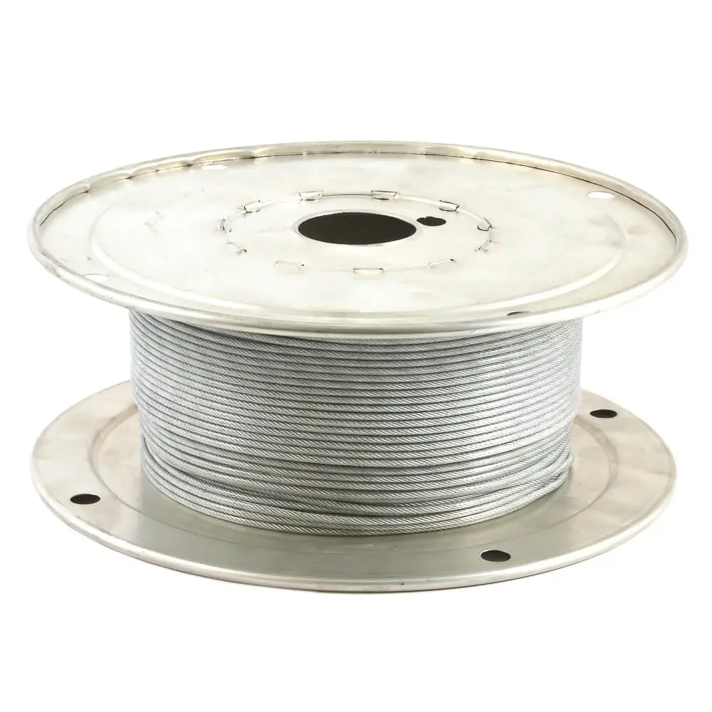 Wire Rope, Vinyl Coated, 1/16 In - 3/32 In X 500Ft 1