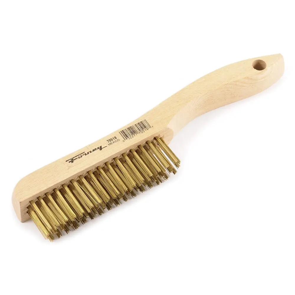 Scratch Brush With Shoe Handle, Brass, 4 X 16 Rows 1
