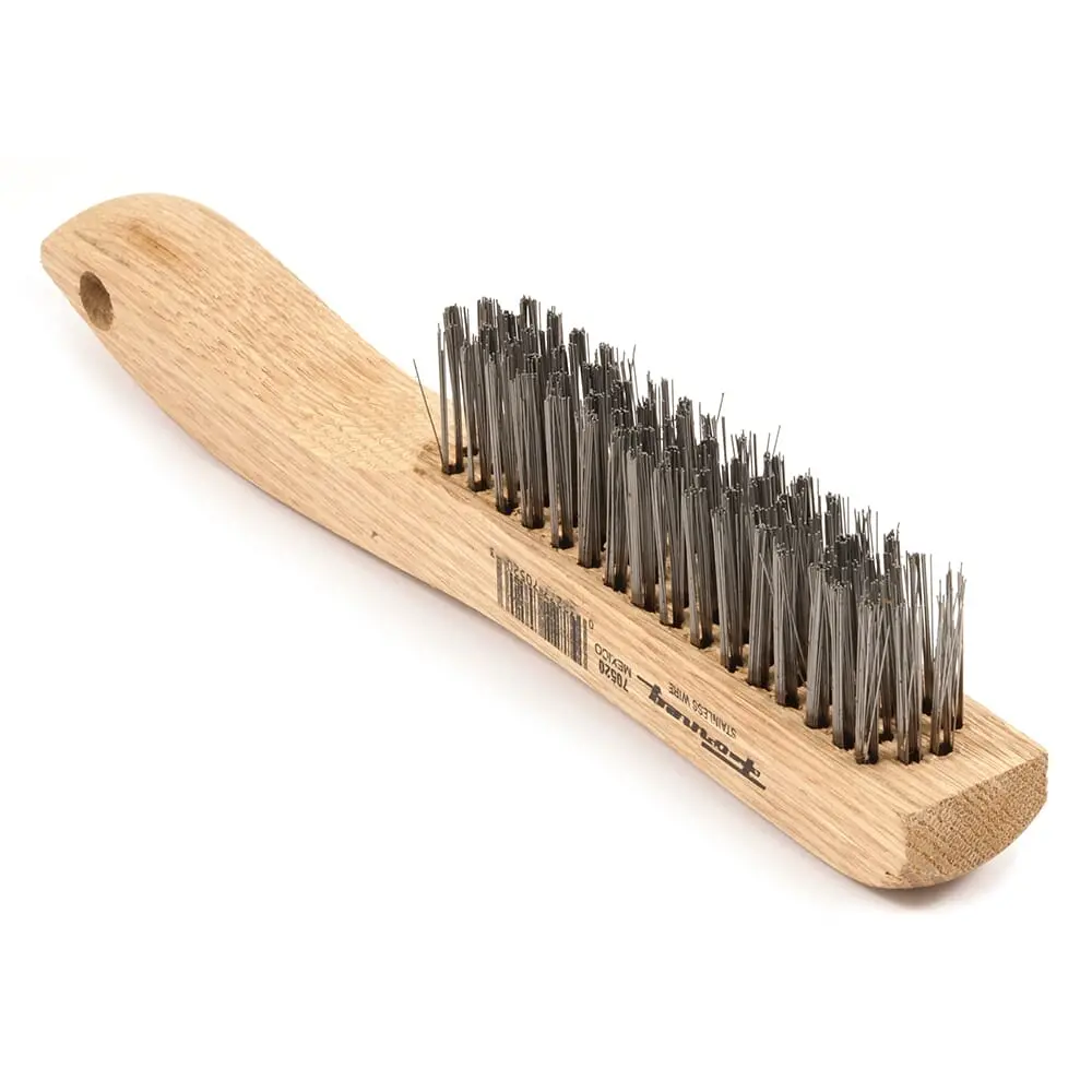 Scratch Brush With Shoe Handle, Stainless, 4 X 16 Rows 1