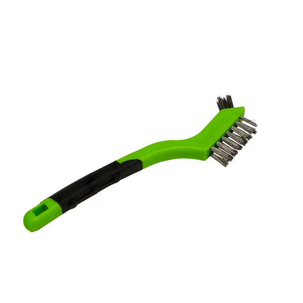 Scratch Brush With Plastic Handle, Stainless, 3 X 7 Rows 1