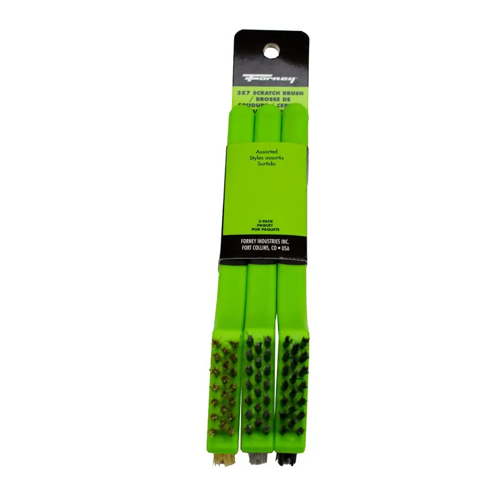 Scratch Brush With Plastic Handle, Combo 3-Pack 1