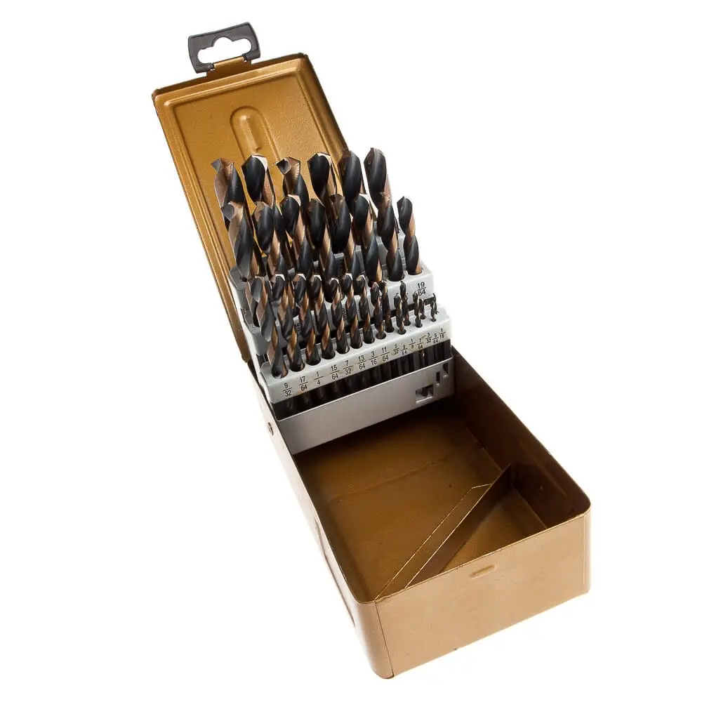 29-Piece High Speed Steel (Hss), Black And Gold Drill Bit Set 1