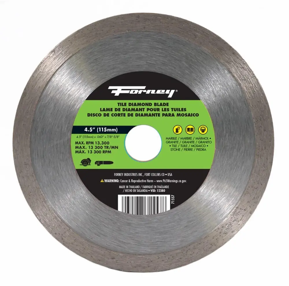 Diamond Tile Cutting Blade, 4-1/2 In 1