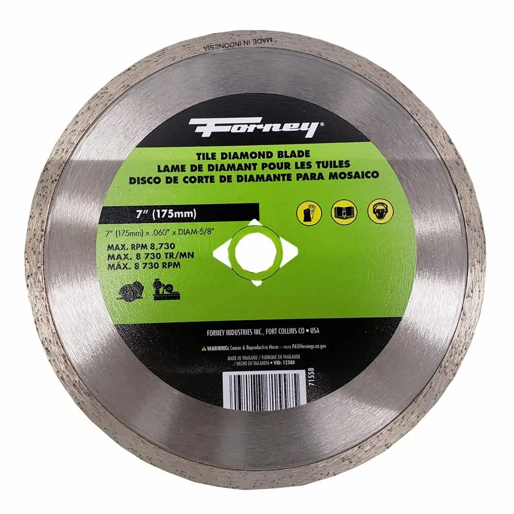 Diamond Tile Cutting Blade, 7 In 1