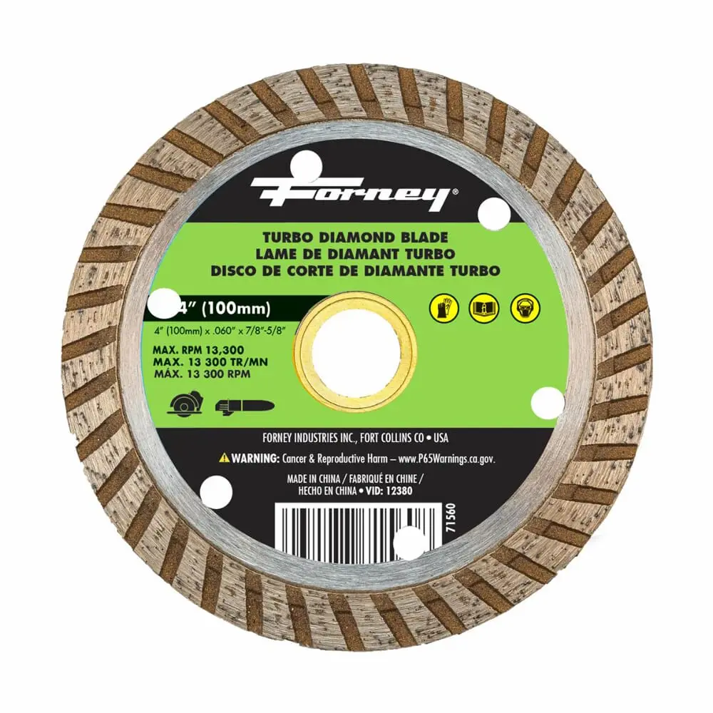 Diamond Cut-Off Blade, Turbo, 4 In 1