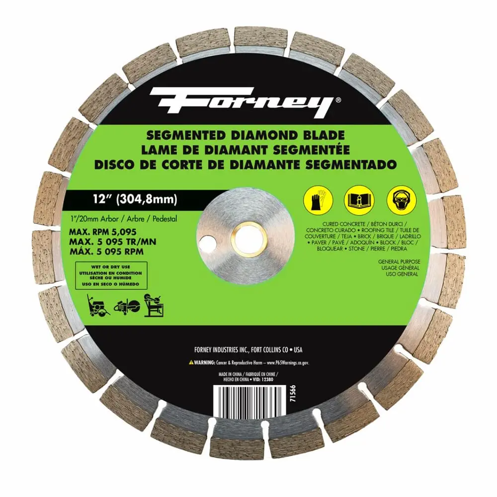 Diamond High Speed Contractor Blade, 12 In 1