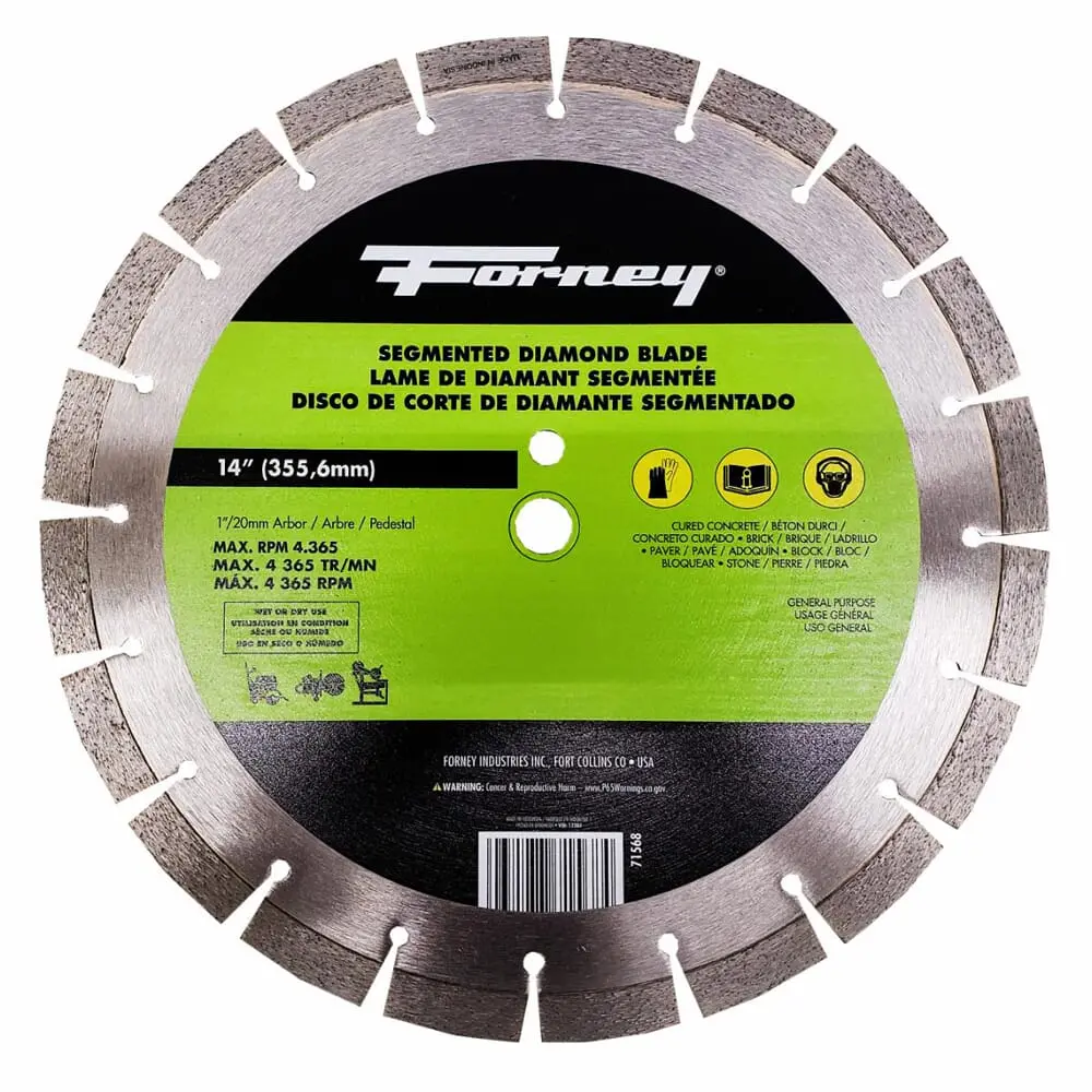 Diamond High Speed Contractor Blade, 14 In 1