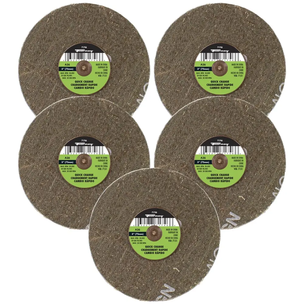 Quick Change Sanding Disc, 36 Grit, 3 In (5-Pack Of Forney®  71746) 1