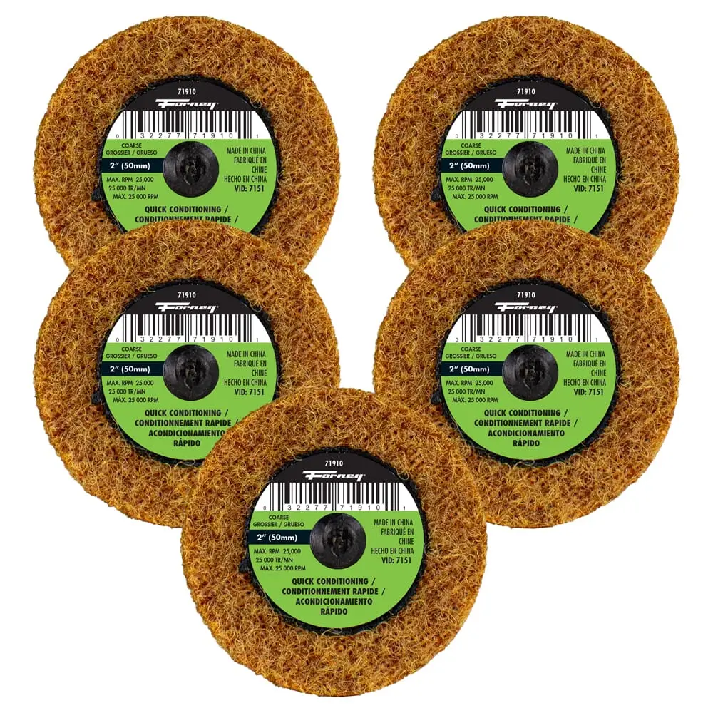 Quick Change Surface Prep Pad, Coarse Grit, 2 In (5-Pack Of Forney® 71910) 1