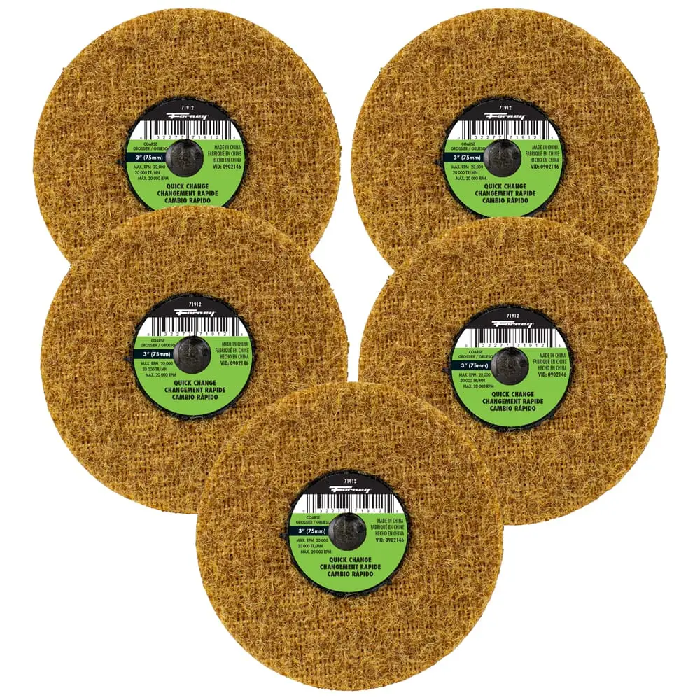 Quick Change Surface Prep Pad, Coarse Grit, 3 In (5-Pack Of Forney® 71912) 1