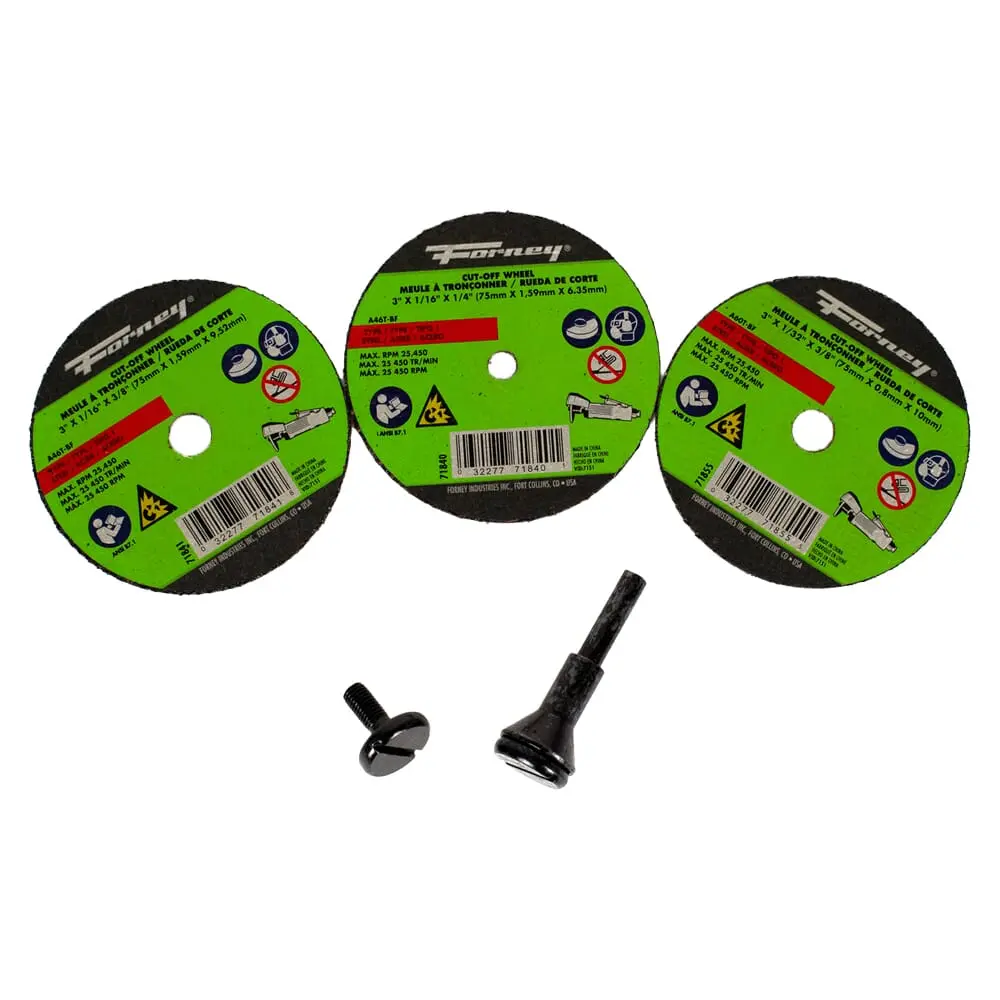 Cut-Off Wheel Kit, 3 In, 5-Pieces 1