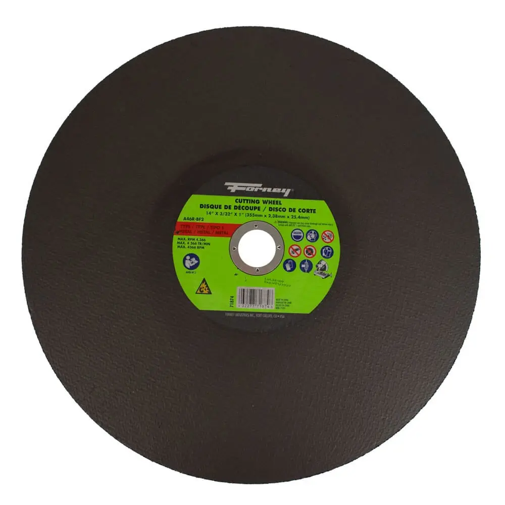 Cutting Wheel, Metal, Type 1  Instud Master In, 14 In X 3/32 In X 1 In 1