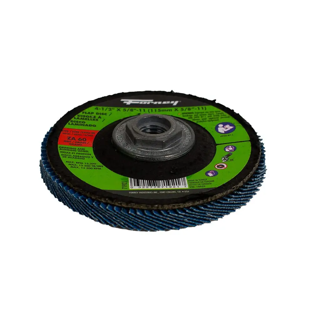 Flap Disc, High Density, Type 29, 4-1/2 In X 5/8 In-11, Za60 1