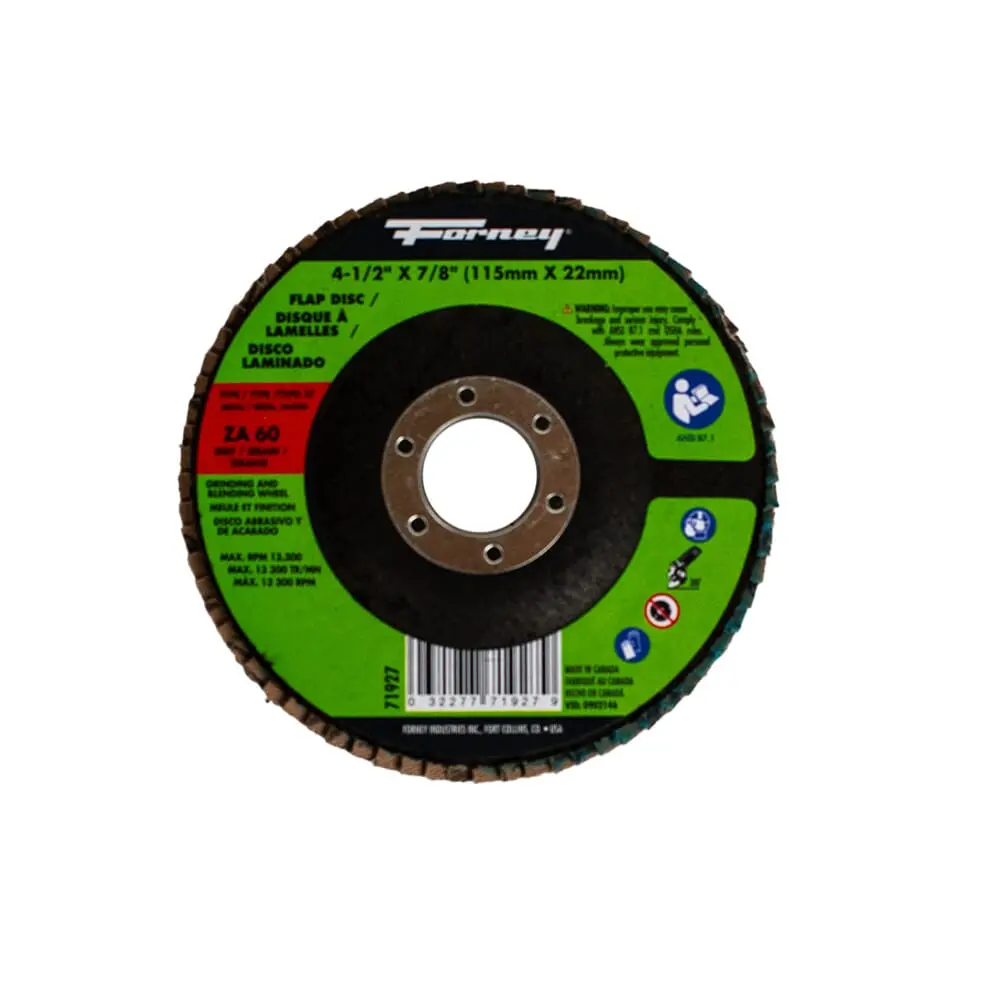Flap Disc, Type 27, 4-1/2 In X 7/8 In, Za60 1