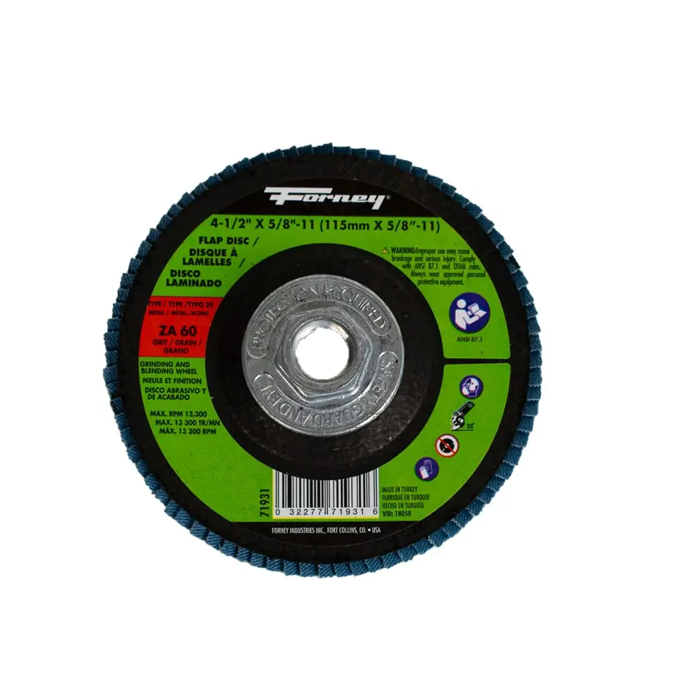 Flap Disc, Type 29, 4-1/2 In X 5/8 In-11, Za60 1