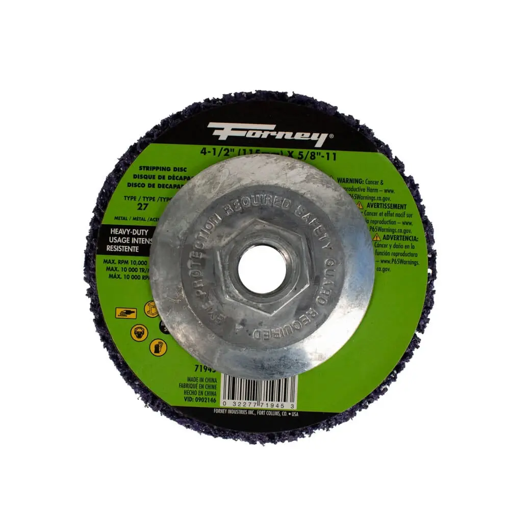 Strip And Finish Disc, Heavy-Duty, 4-1/2 In X 5/8 In-11 Type 27 1