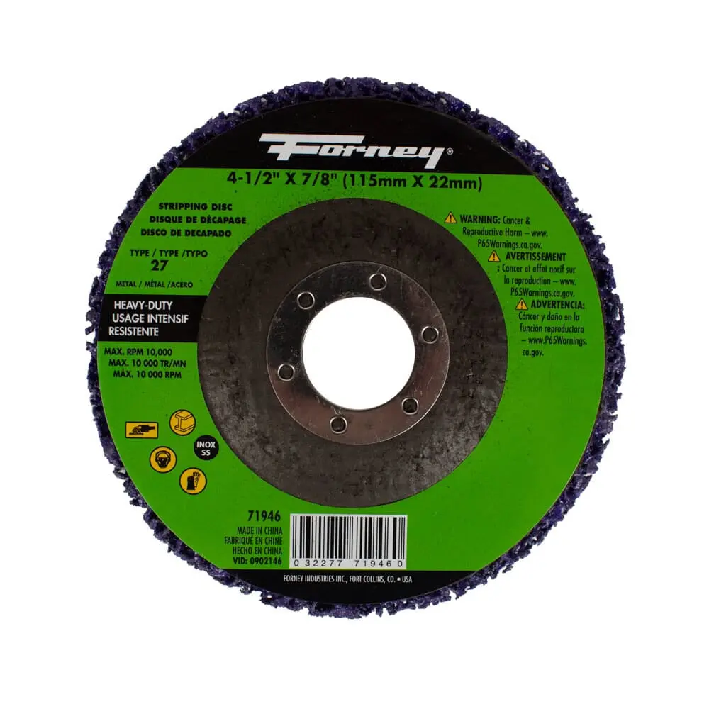 Strip And Finish Disc, Heavy-Duty, 4-1/2 In X 7/8 In Type 27 1
