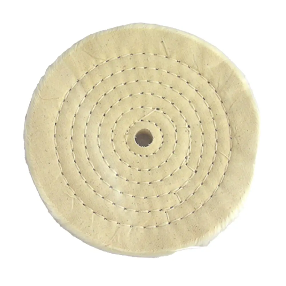Cotton Buffing Wheel, 6 In X 1/2 In 1
