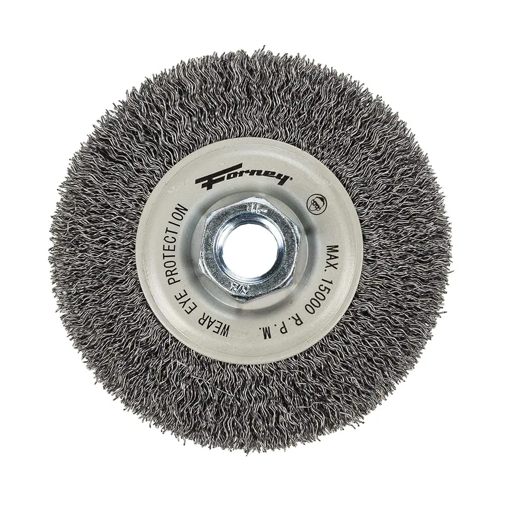 Command Pro Wire Wheel, Crimped, 4 In X .014 In X 5/8 In-11 1