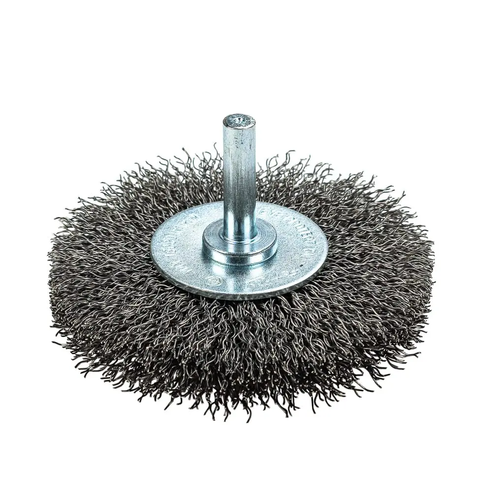Command Pro Wire Wheel, Crimped, 3 In X .014 In X 1/4 In Shank, Bulk 1