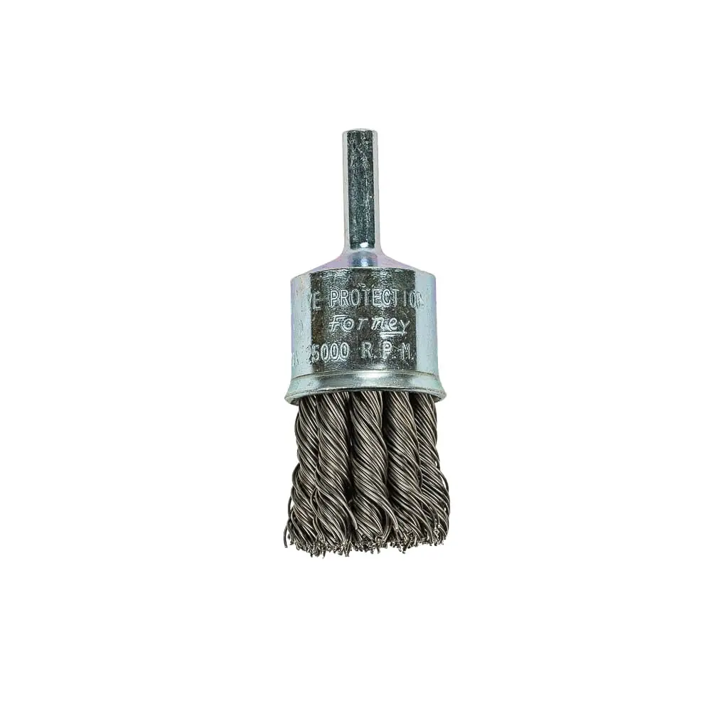 Command Pro End Brush Knotted, 1 In X .020 In X 1/4 In Shank, Bulk 1