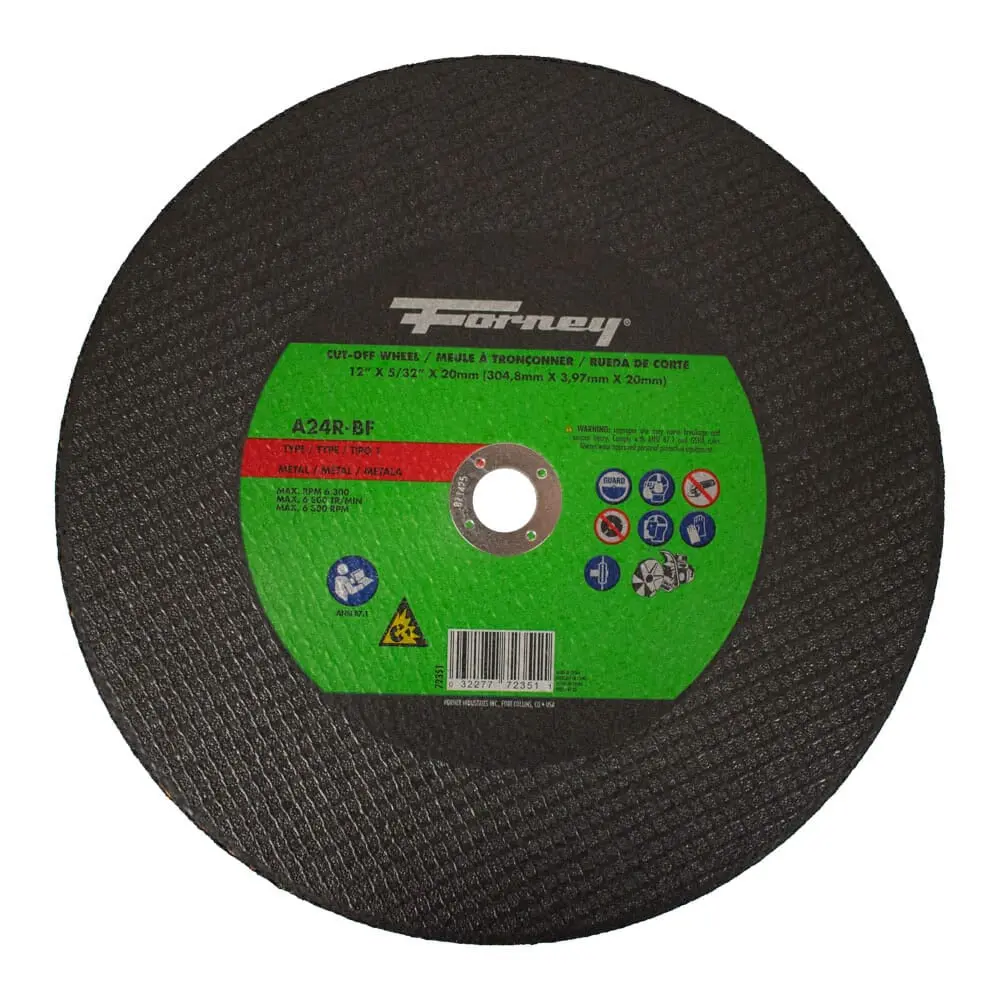 Cutting Wheel, Metal, Type 1, 12 In X 5/32 In X 20 Mm 1