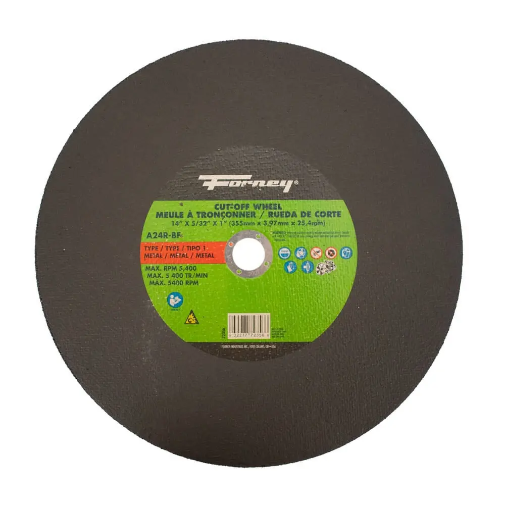 Cutting Wheel, Metal, Type 1, 14 In X 5/32 In X 1 In 1