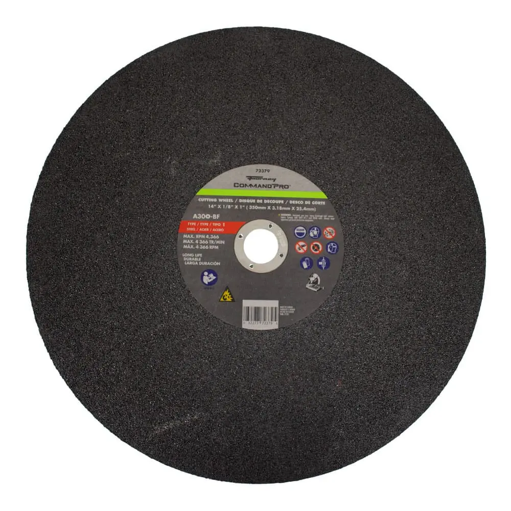 Cutting Wheel, Metal, Type 1, 14 In X 1/8 In X 1 In 1