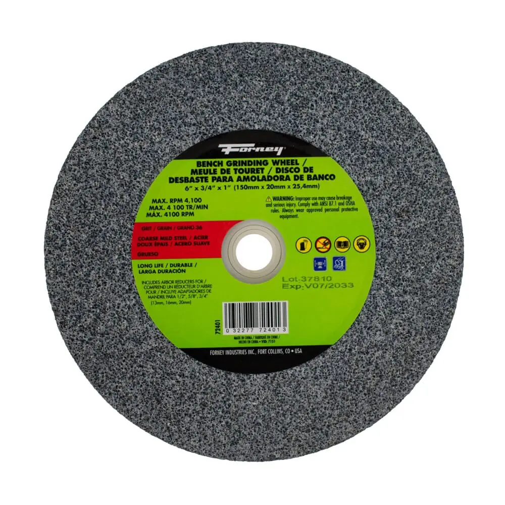 Bench Grinding Wheel, 6 In X 3/4 In X 1 In 1