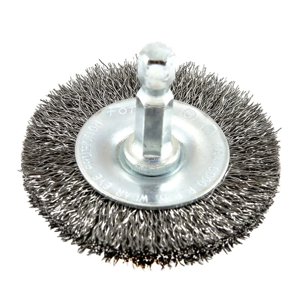 Wire Wheel, Crimped, 2 In X .008 In X 1/4 In Hex Shank 1
