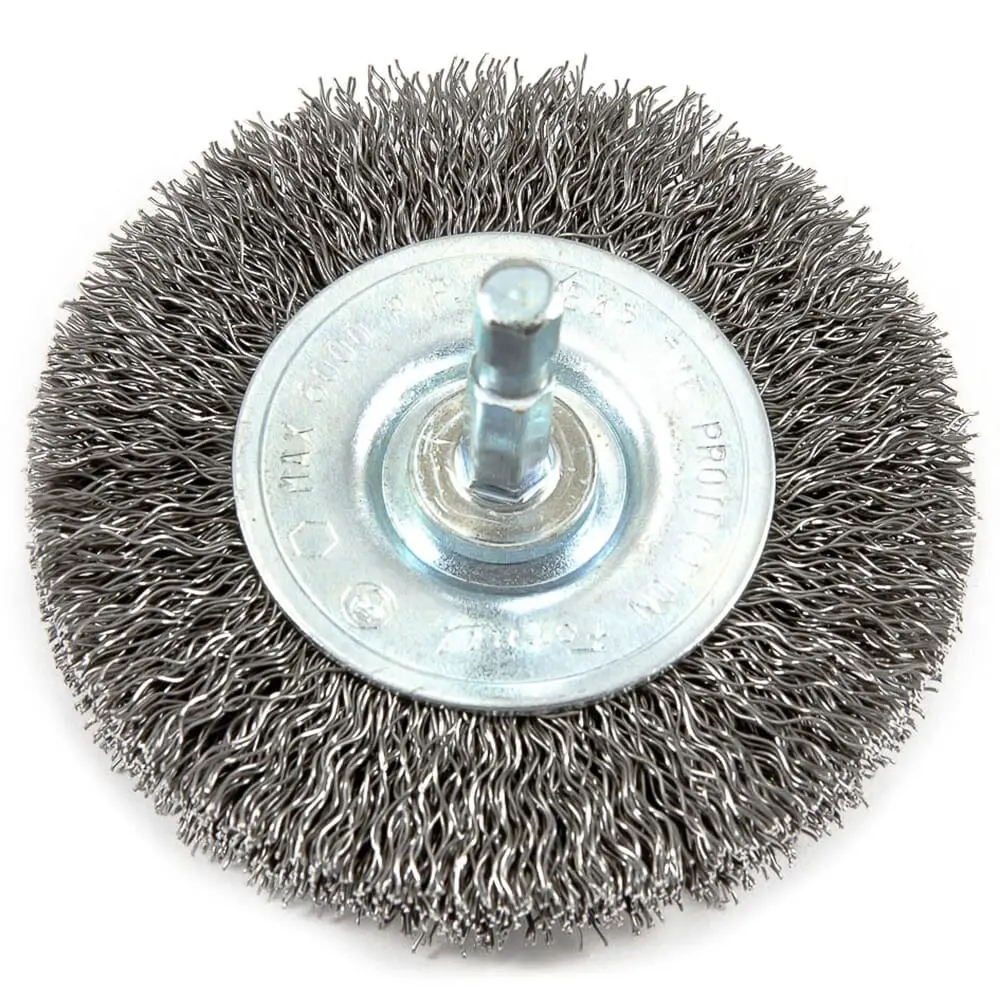 Wire Wheel, Crimped, 3 In X .012 In X 1/4 In Hex Shank 1