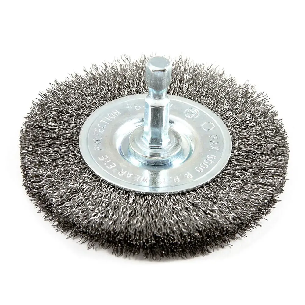 Wire Wheel, Crimped, 3 In X .008 In X 1/4 In Hex Shank 1