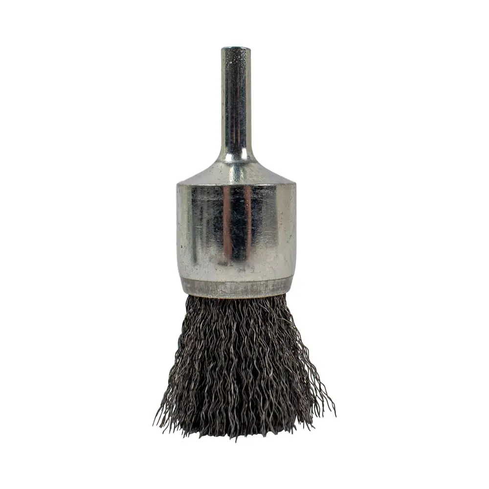 End Brush, Fine Crimped Wire, 1" X .008" X 1/4" Rounded Shank 1