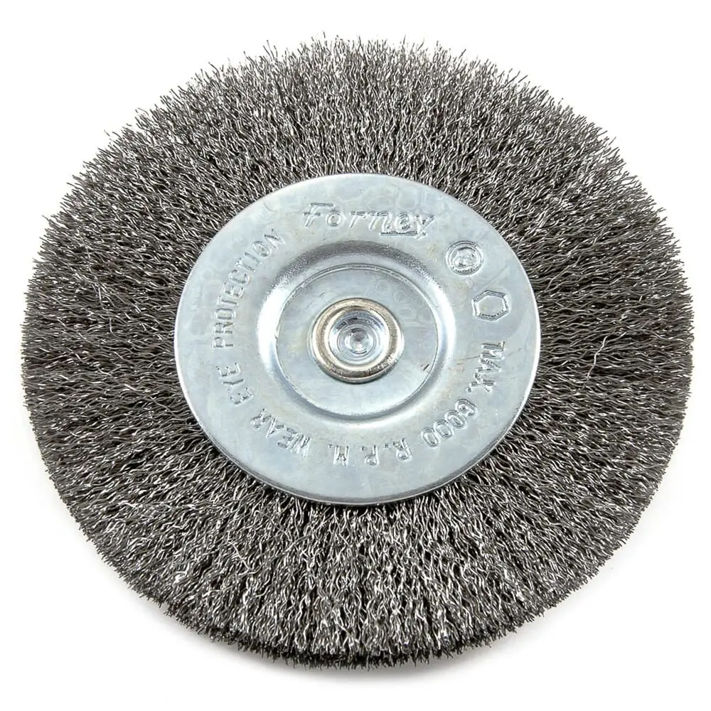 Wire Wheel, Crimped, 4 In X .008 In X 1/4 In Hex Shank 1