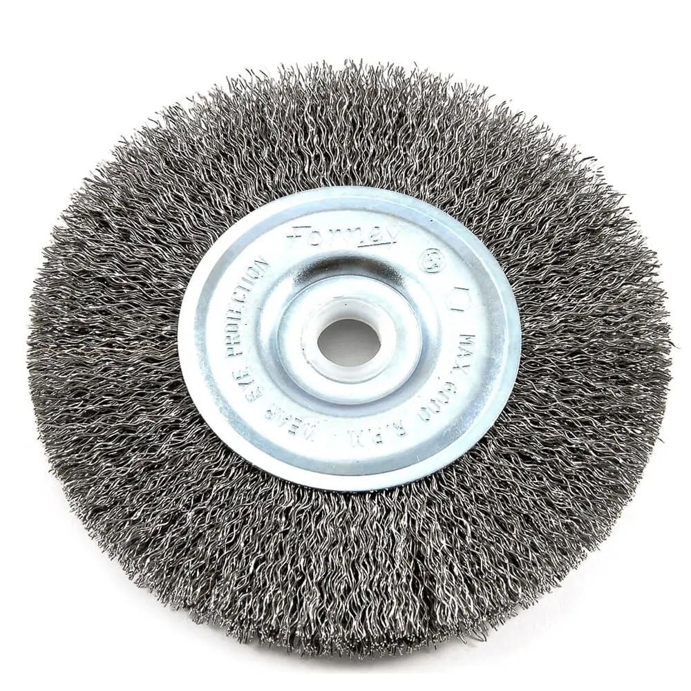 Wire Wheel Crimped, 5 In X .012 In X 1/2 In - 5/8 In Arbor 1