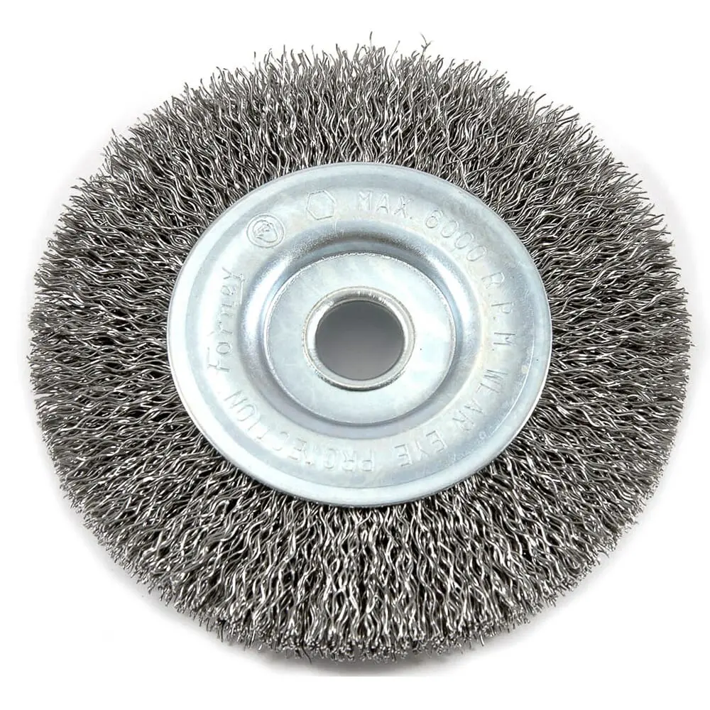 Wire Wheel Crimped, 4 In X .012 In X 1/2 In Arbor 1