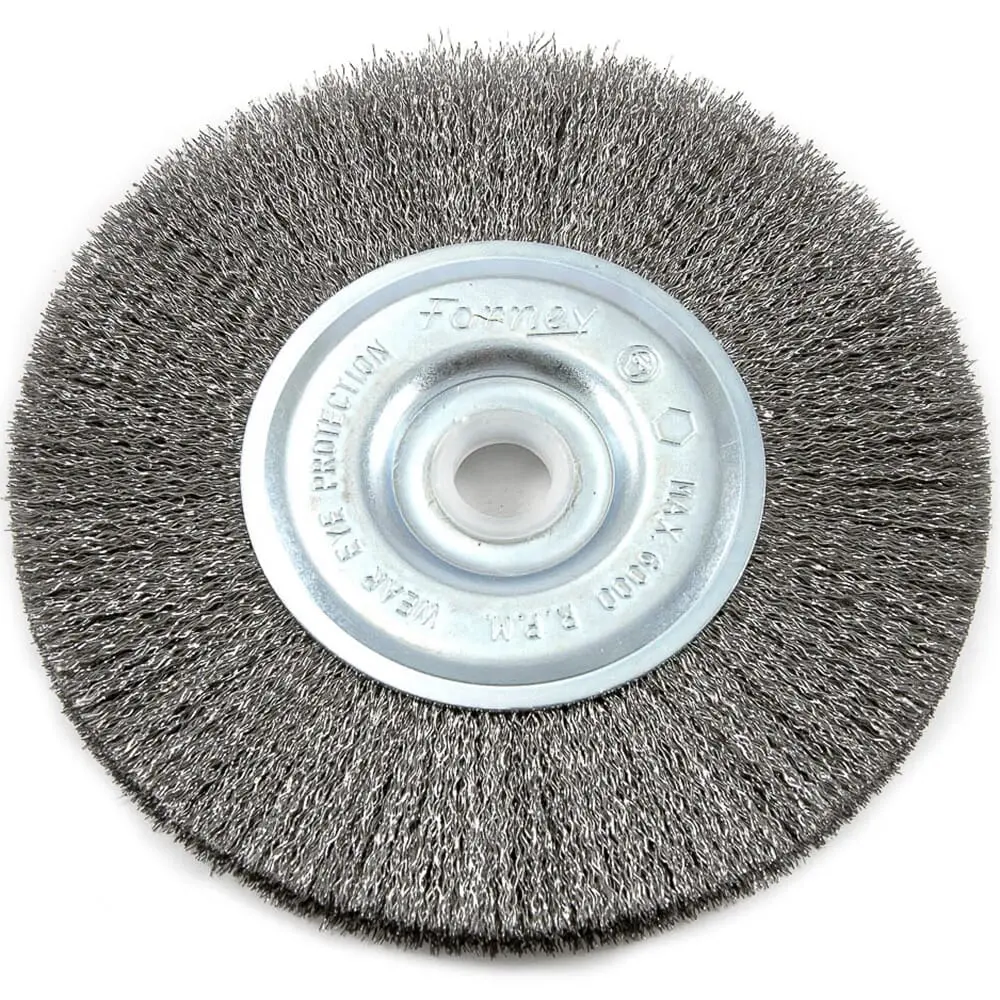 Wire Wheel Crimped, 5 In X .008 In X 1/2 In - 5/8 In Arbor 1
