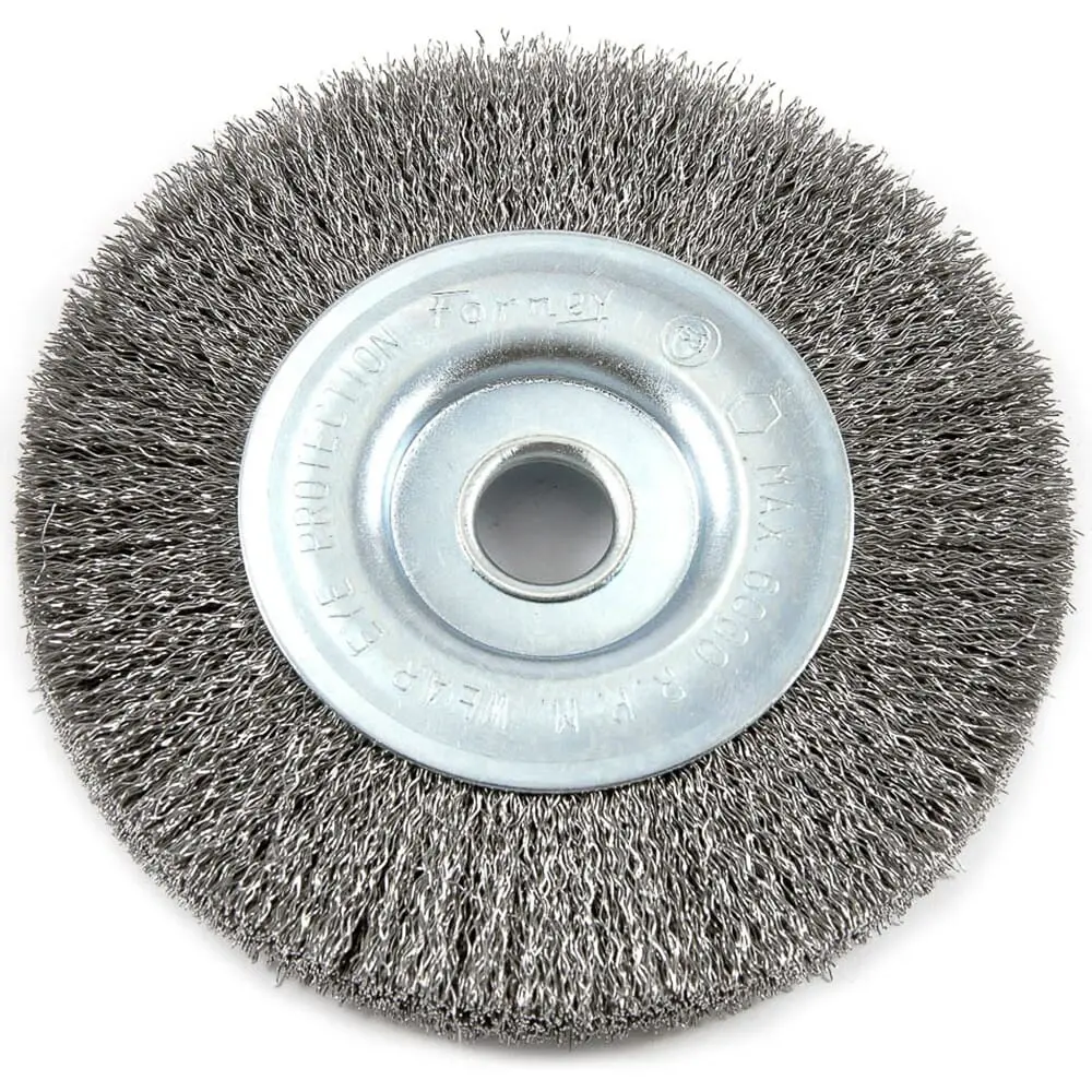 Wire Wheel Crimped, 4 In X .008 In X 1/2 In Arbor 1