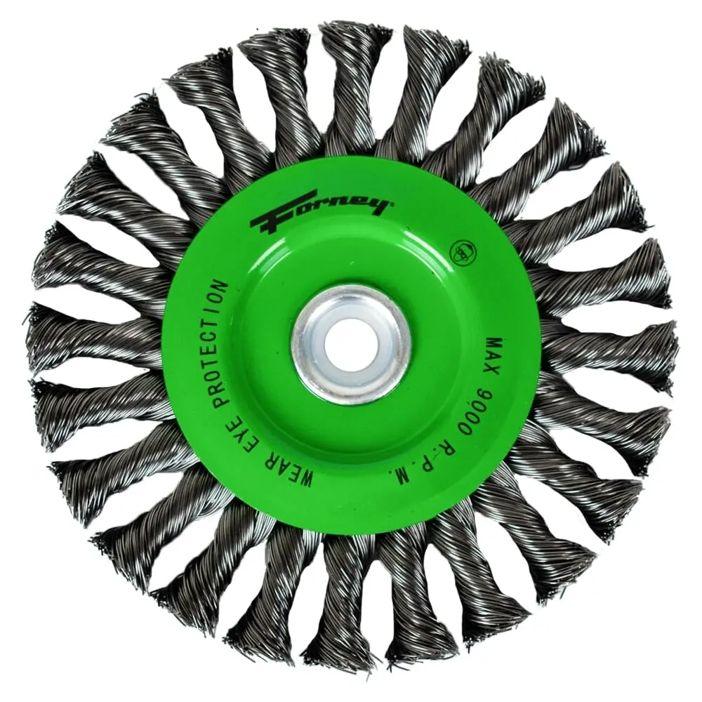 Wire Wheel Knotted, 6 In X .020 In X 1/2 - 5/8 In Arbor 1