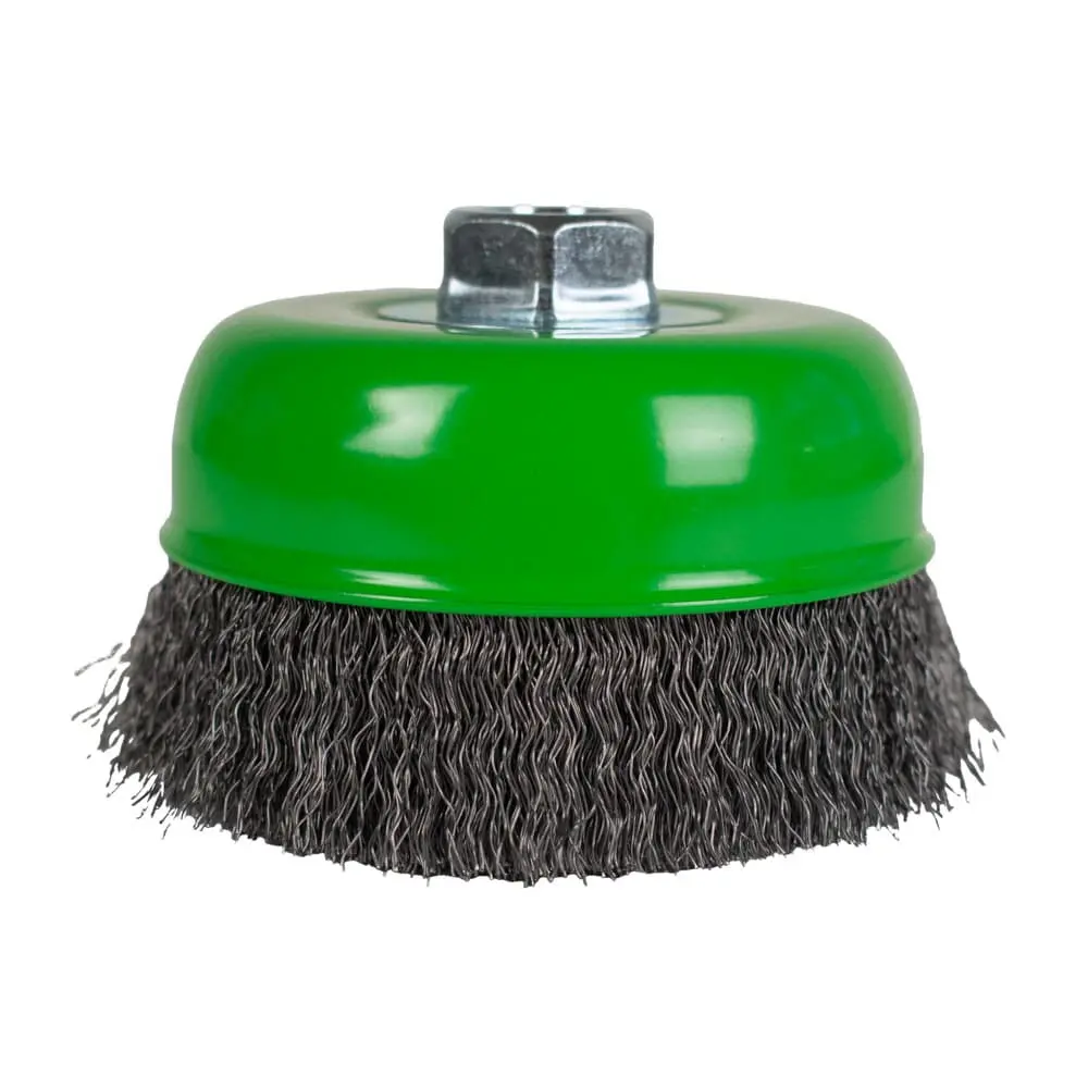 Cup Brush, Crimped, 5 In X .014 In X 5/8 In-11 Arbor 1