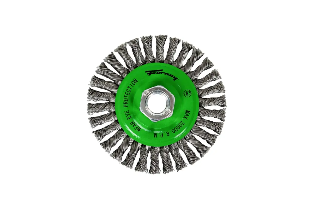 Wire Wheel, Stringer Bead, 4 In X .020 In X 5/8 In-11 Arbor 1