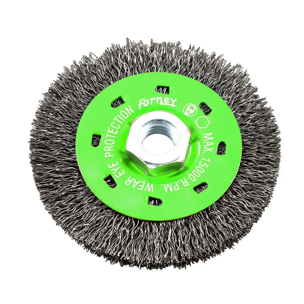 Wire Wheel, Crimped, 4 In X .012 In X 5/8 In-11 Arbor 1