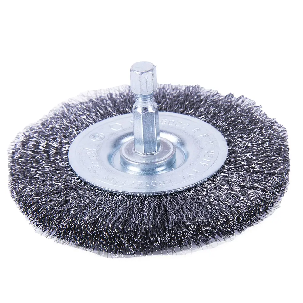 Wire Wheel Crimped, 3 In X .008 In X 1/4 In Hex Shank 1